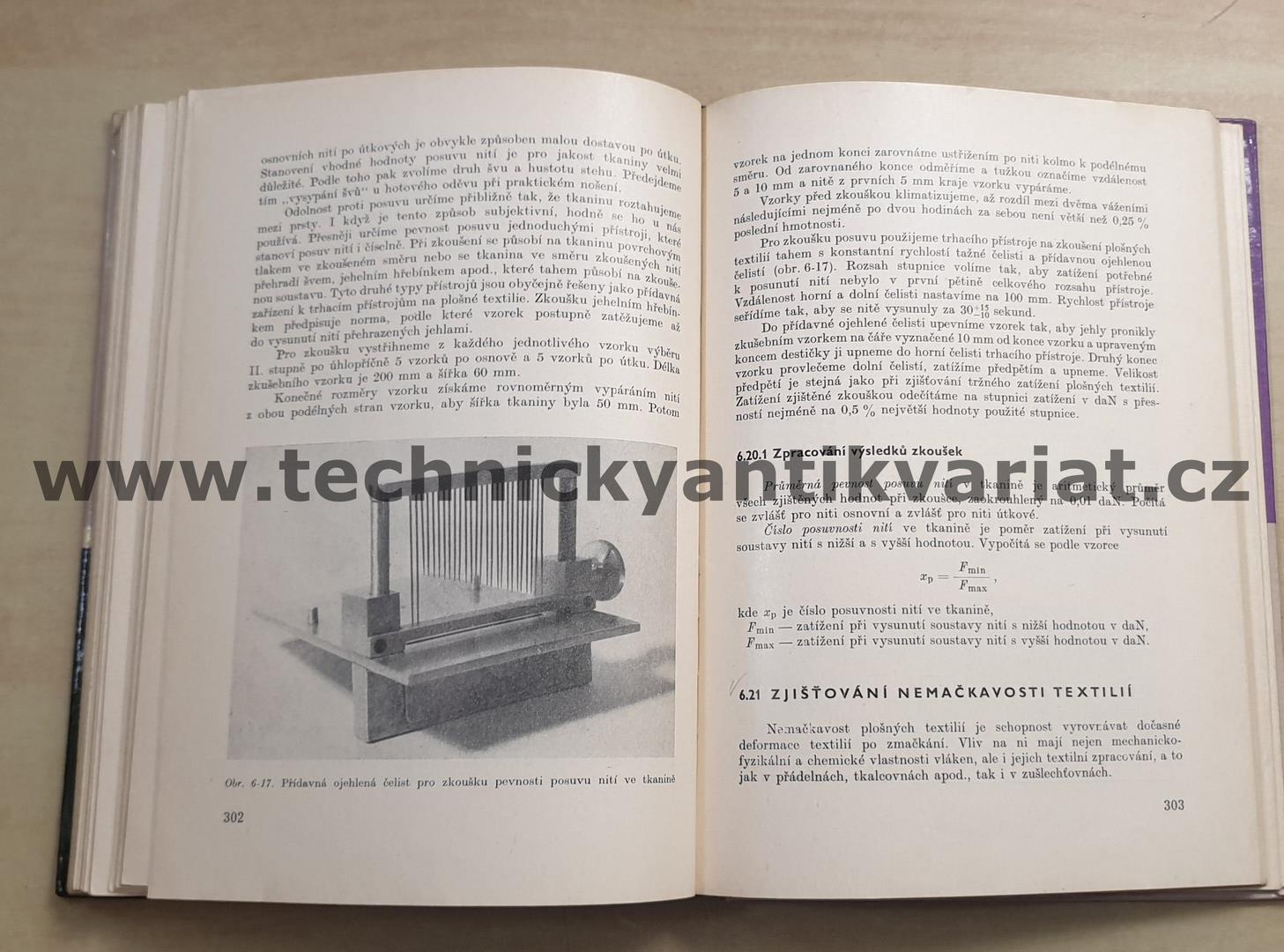 Zkoušení textilií - F.Pecháček, J.Jankovský (1976)