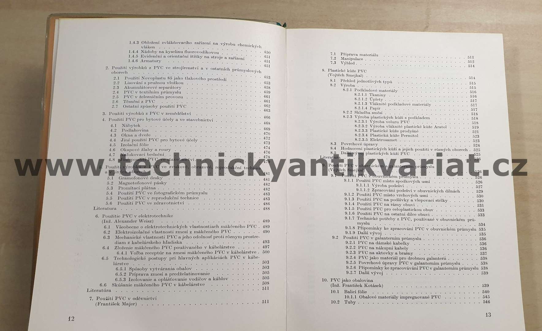 PVC výroba, zpracování a použití - Kubík, Gřunděl (1965)