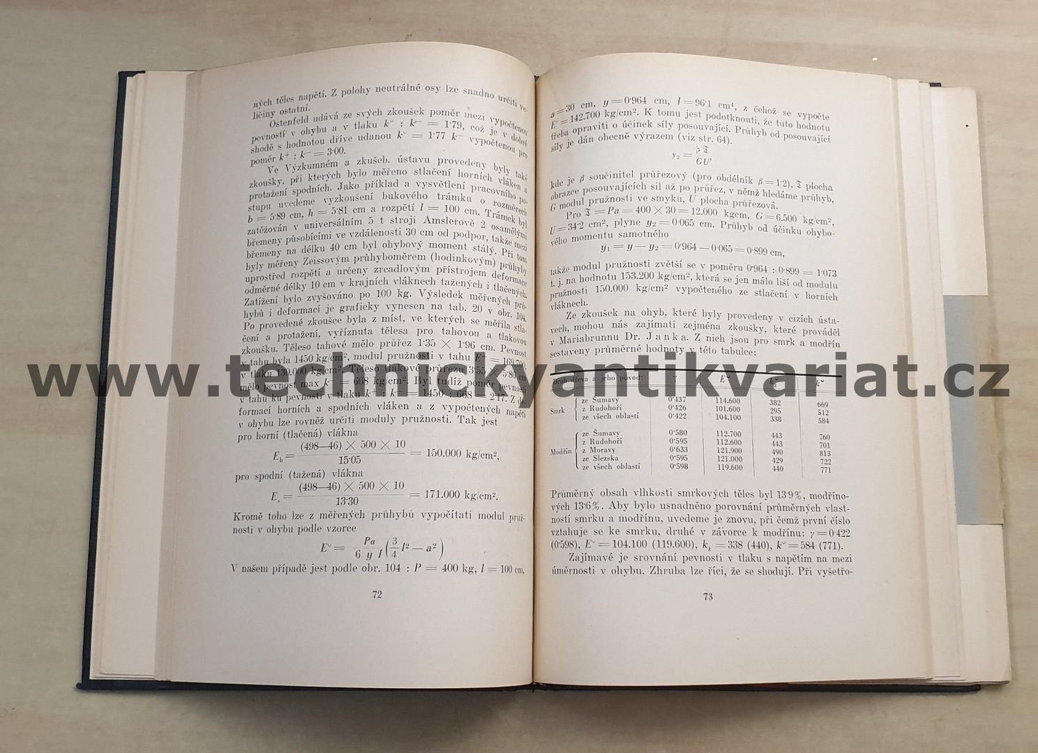 Mechanické zkoušky dřev - Ludvík Čížek (1932)