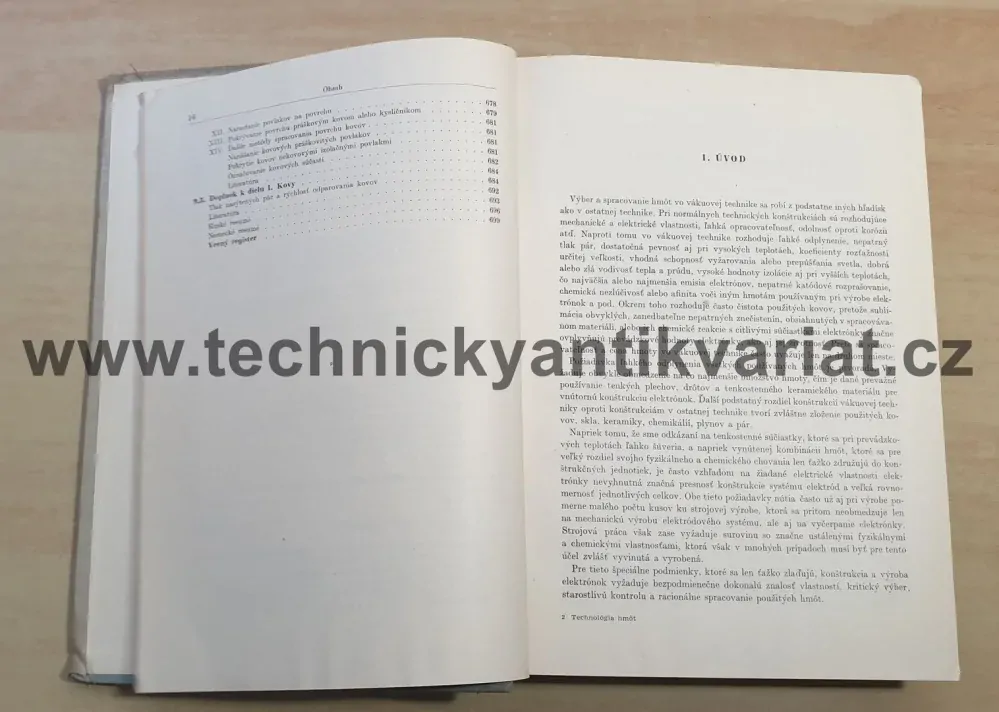 Technologia hmot vákuovej techniky I. Kovy a polokovy - Werner Espe (1957)