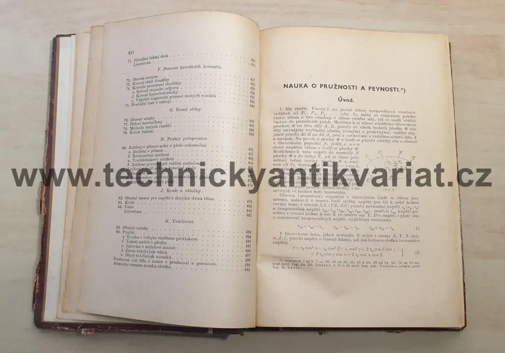 Nauka o pružnosti a pevnost - Z. Bažant, A. Nedoma, K. Spála (1944)