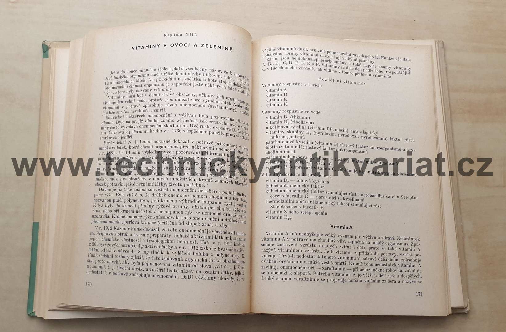 Chemické složení a fysikální vlastnosti ovoce a zeleniny - F.V.Gerevitinov (1952)