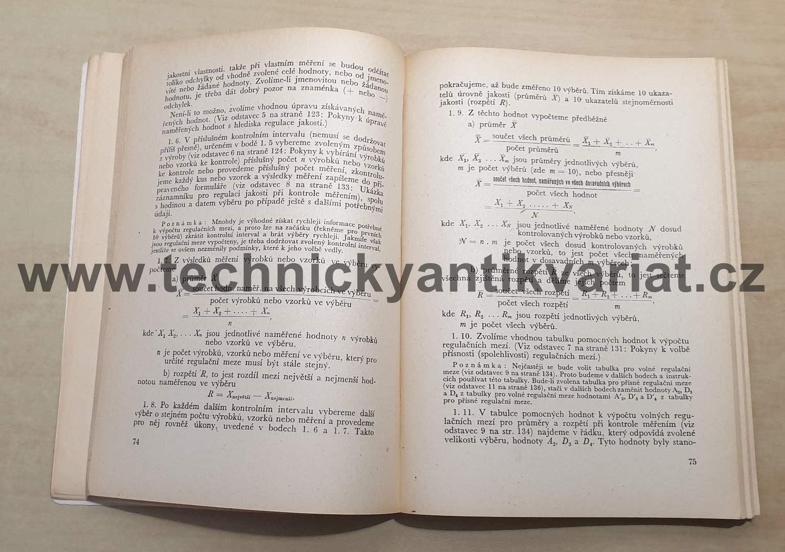 Regulace jakosti výrobků při kontrole měření I. Jan Uchytil (1950)