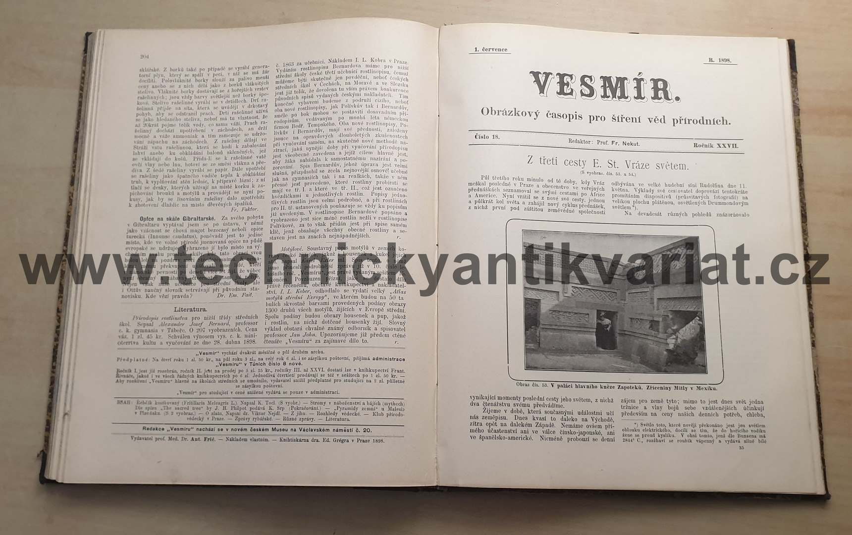 Vesmír 1898, ročník XXVII (kompletní)