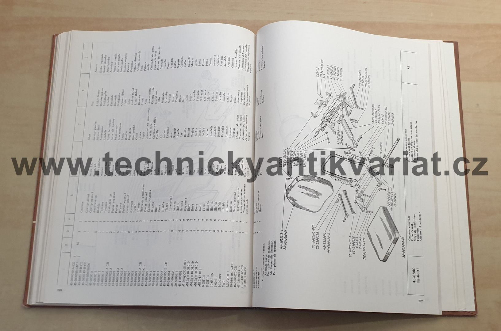 Traktory Bělarus - katalog náhradních dílů (1979)