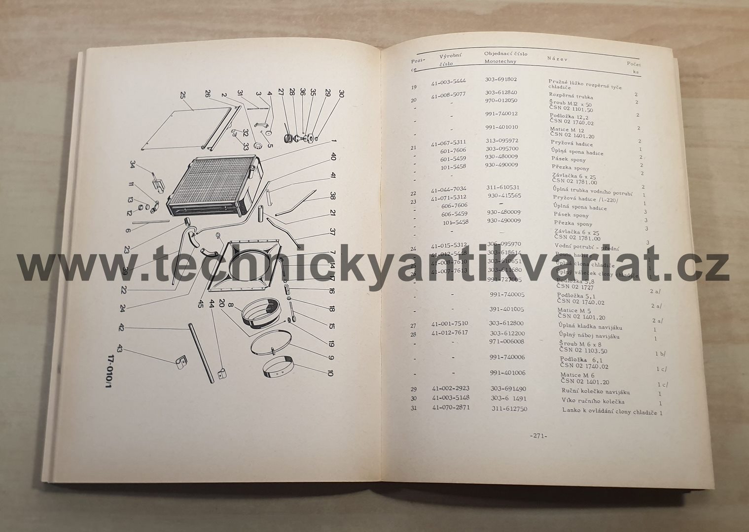 Škoda 706 MT4, MTV4, MTTN5, MTTN 5 LUX - katalog náhradních dílů (1978)
