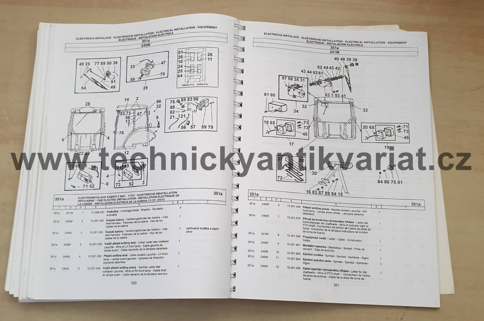 Zetor 8641, 9641, 10641, 11441, 11741 Forterra - katalog náhradních dílů (2003)