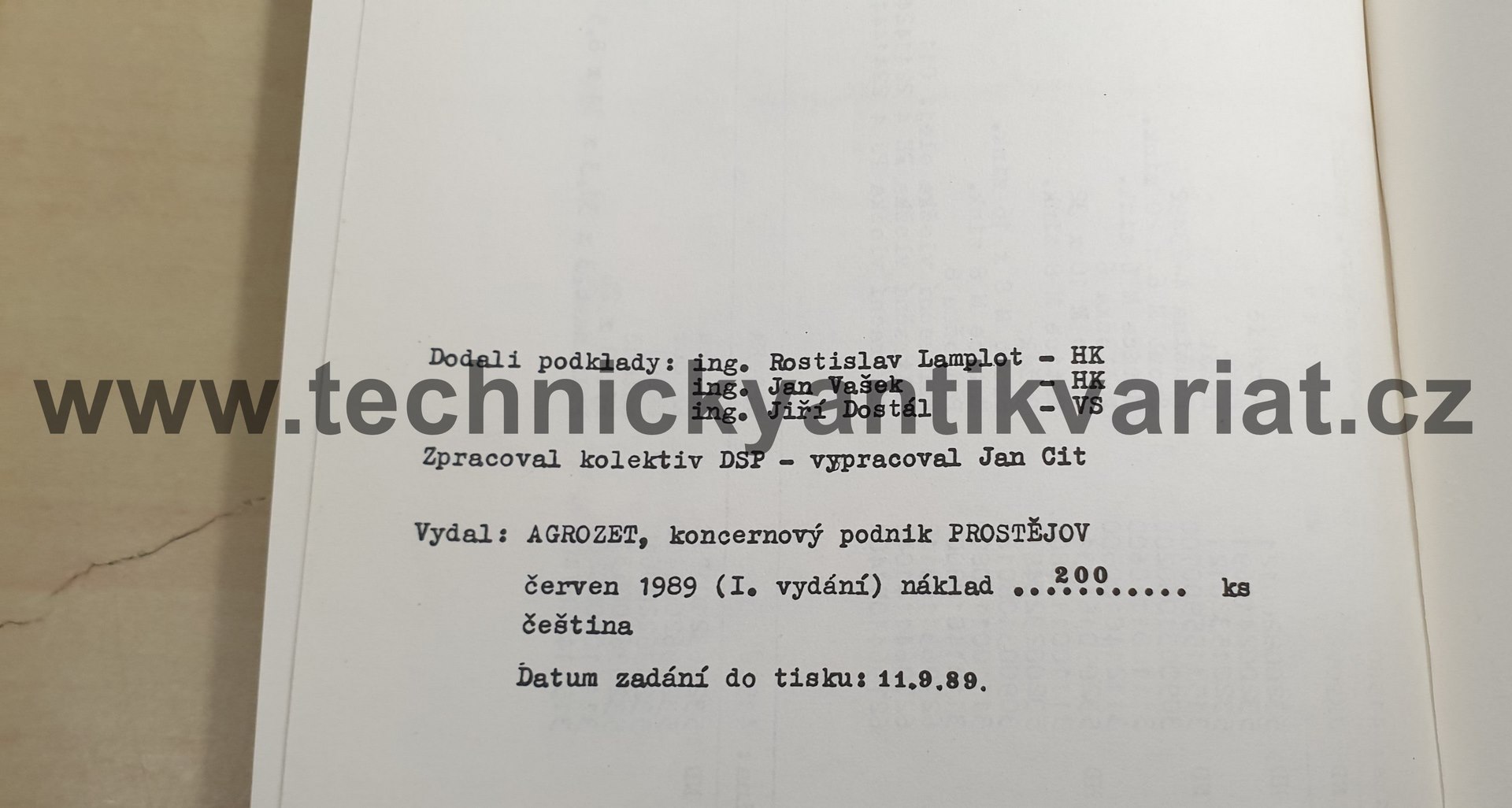 SP8-050 Samojízdná sklízecí řezačka - seznam dílů (1989)