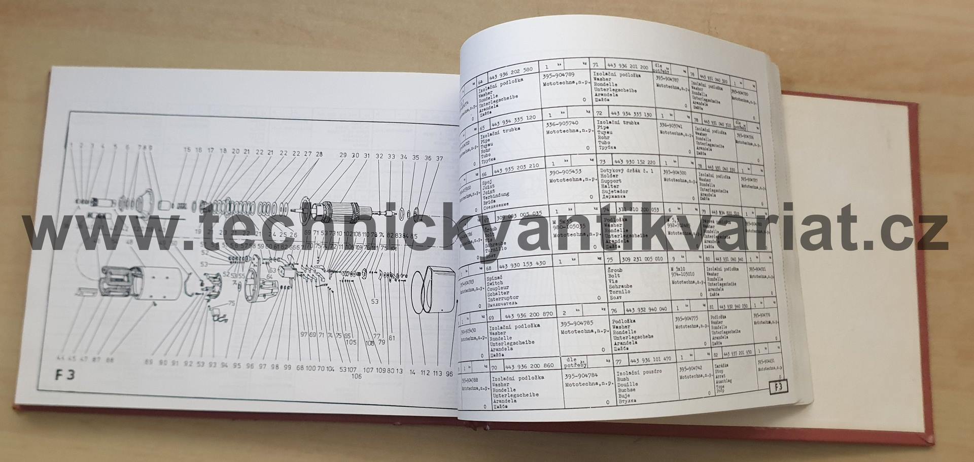 DH 631 - katalog náhradních součástí (1991)