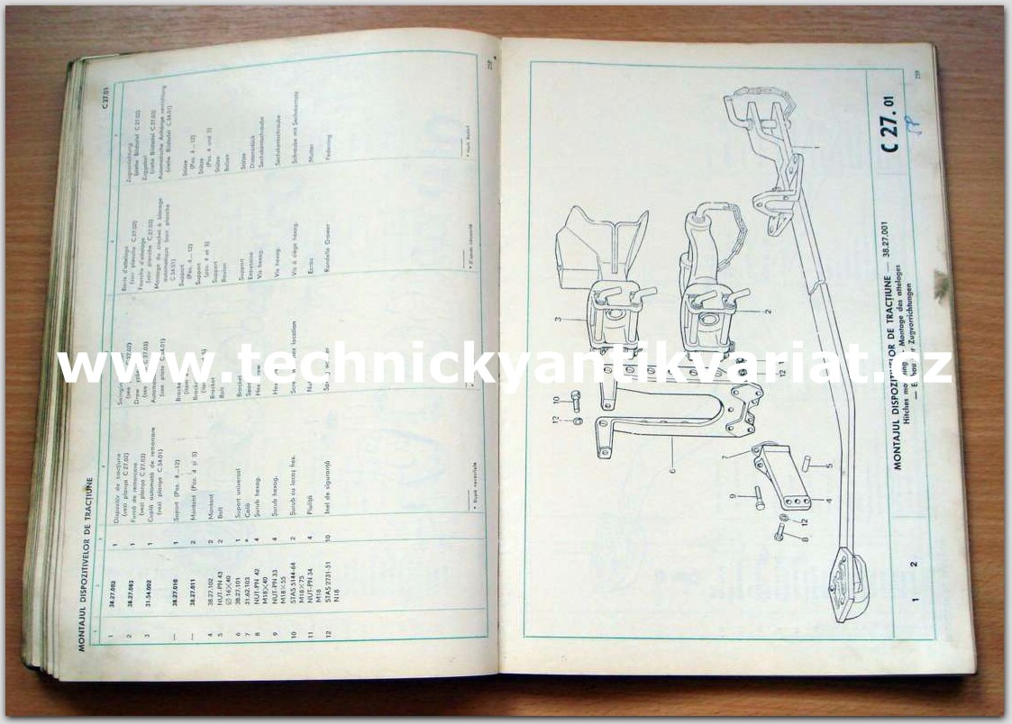 Traktor 650M, 651M universal - katalog náhradních dílů (1970)