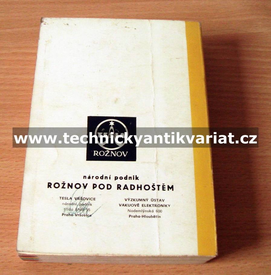 Příruční katalog - elektronek, obrazovek, polovodičových prvků