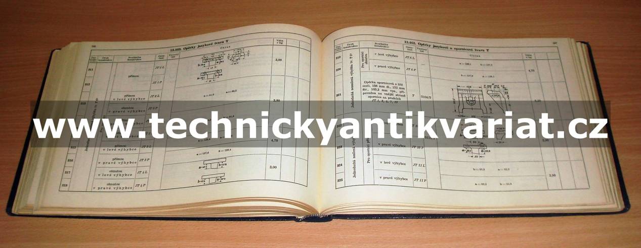 Výkresy materiálu pro železniční svršek