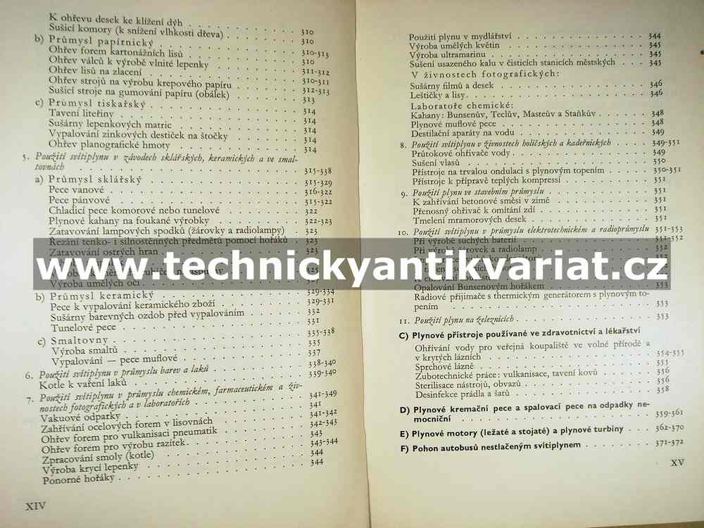 Upotřebení svítiplynu v domácnostech, v průmyslu a jiných oborech III. - Jan Lenc (1950)