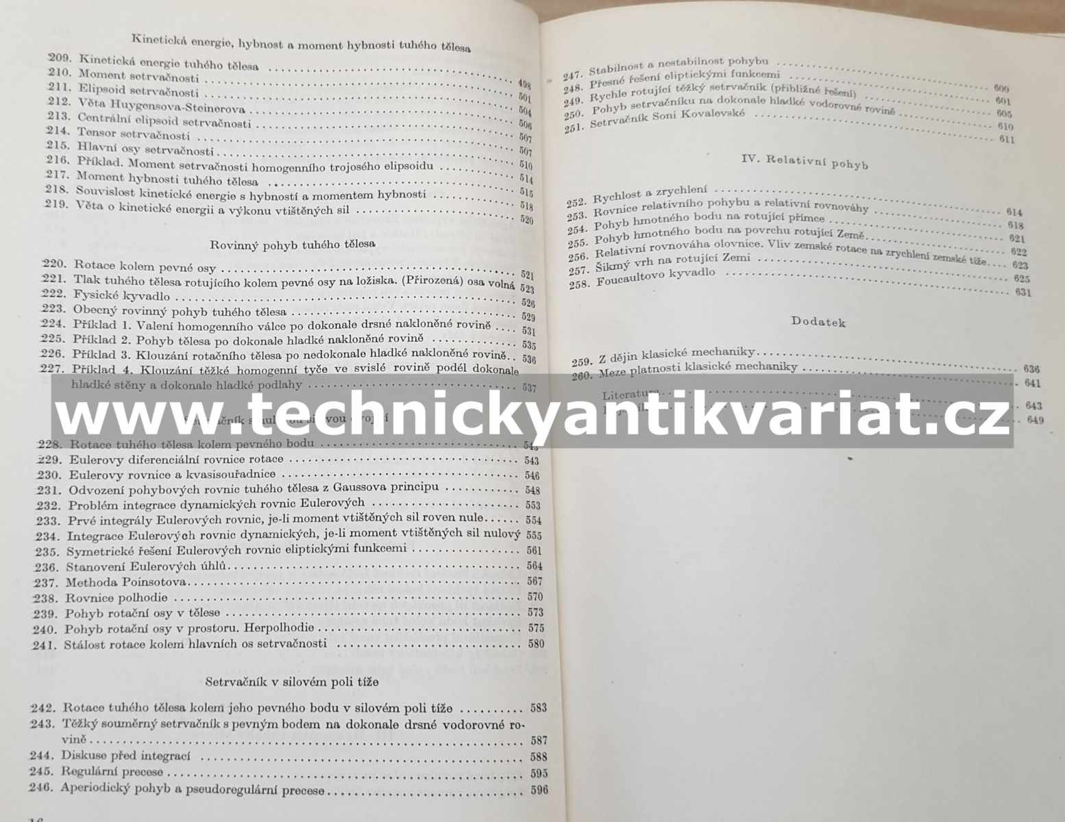 Mechanika hmotných bodů a tuhého tělesa I. úvod do theoretické fysiky - Viktor Trkal (1956)