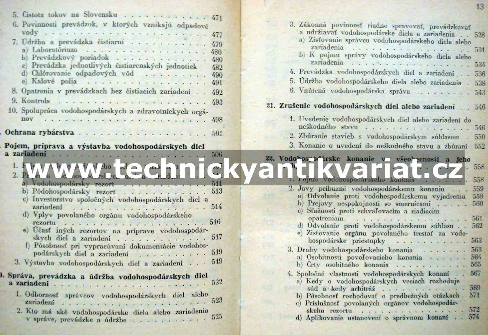 Vodohospodárska priručka - Horenc, Ratica (1962)