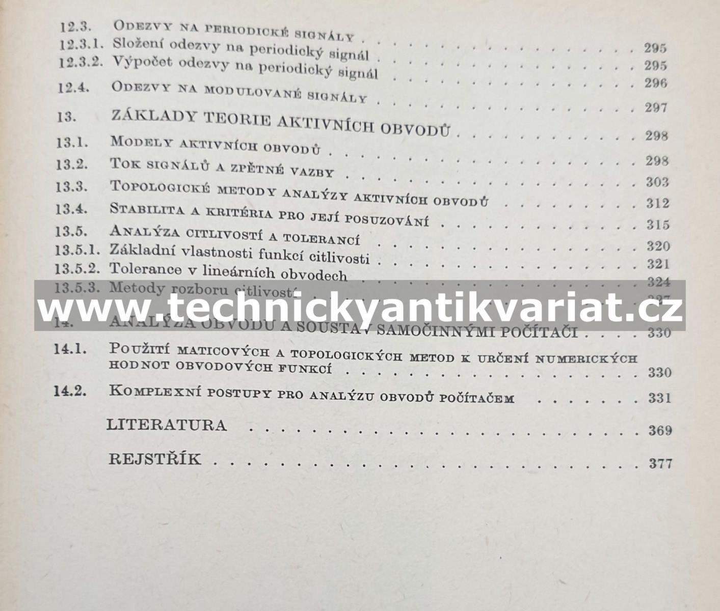 Analýza lineárních obvodů a soustav - Braun, Čížek, Kvasil, Novák (1973)