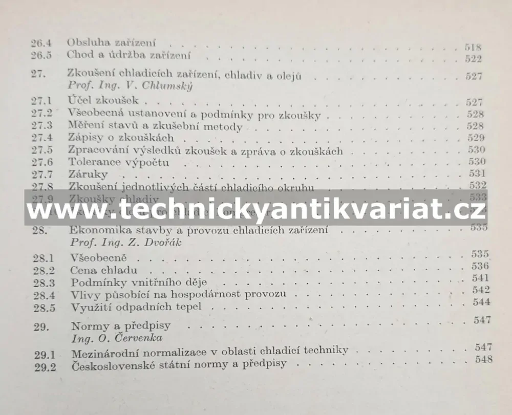 Technika chlazení - Vladimír Chlumský (1971)