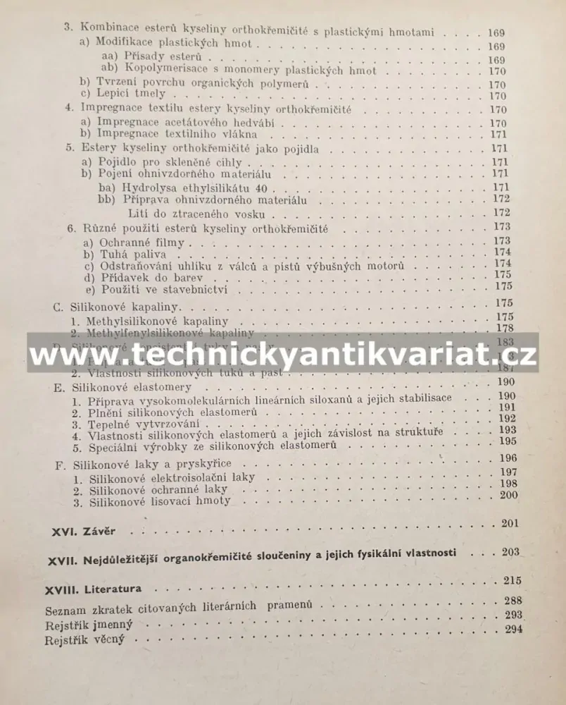 Silikony - Bažant, Chvalovský, Rathouský (1954)
