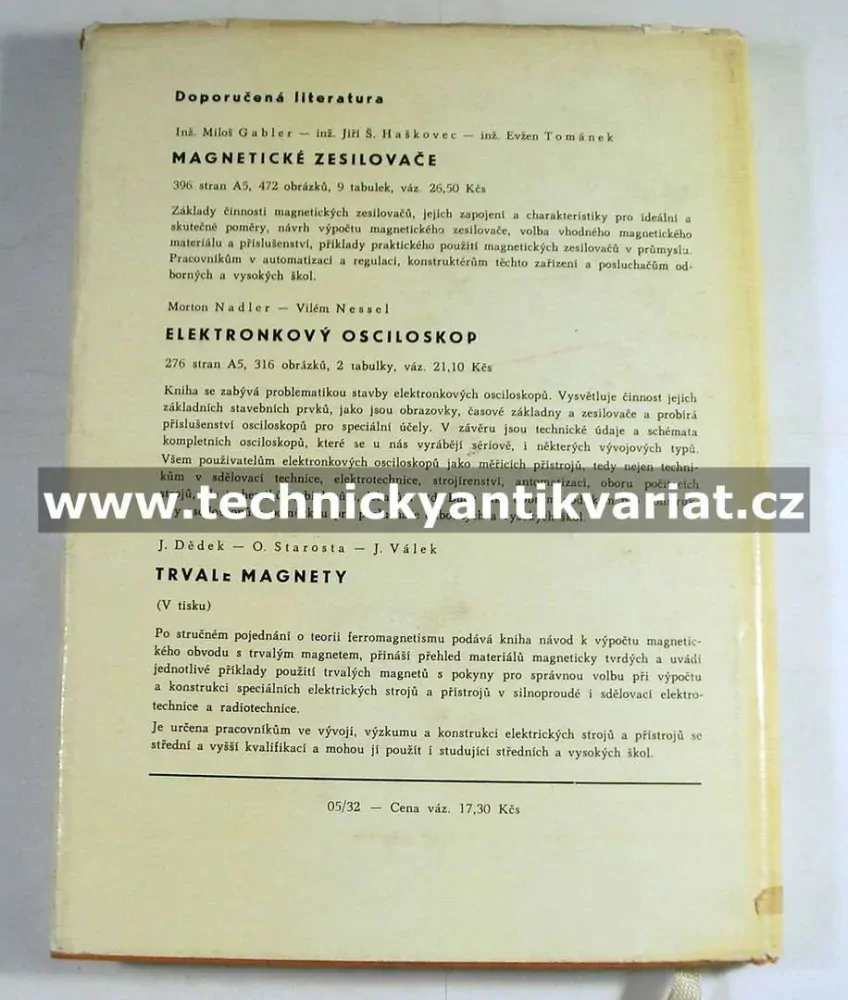 Magnetický měkké materiály ve sdělovací technice - Faktor, Hroudný, Starý, Tischer (1961)