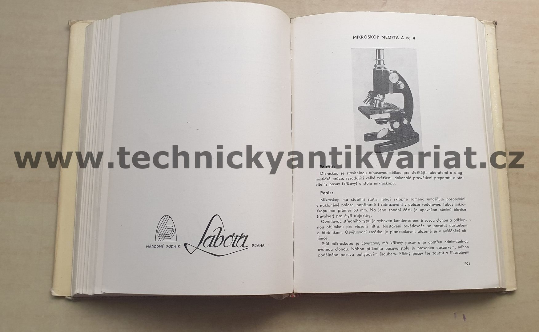 Katalog laboratorních přístrojů 1960