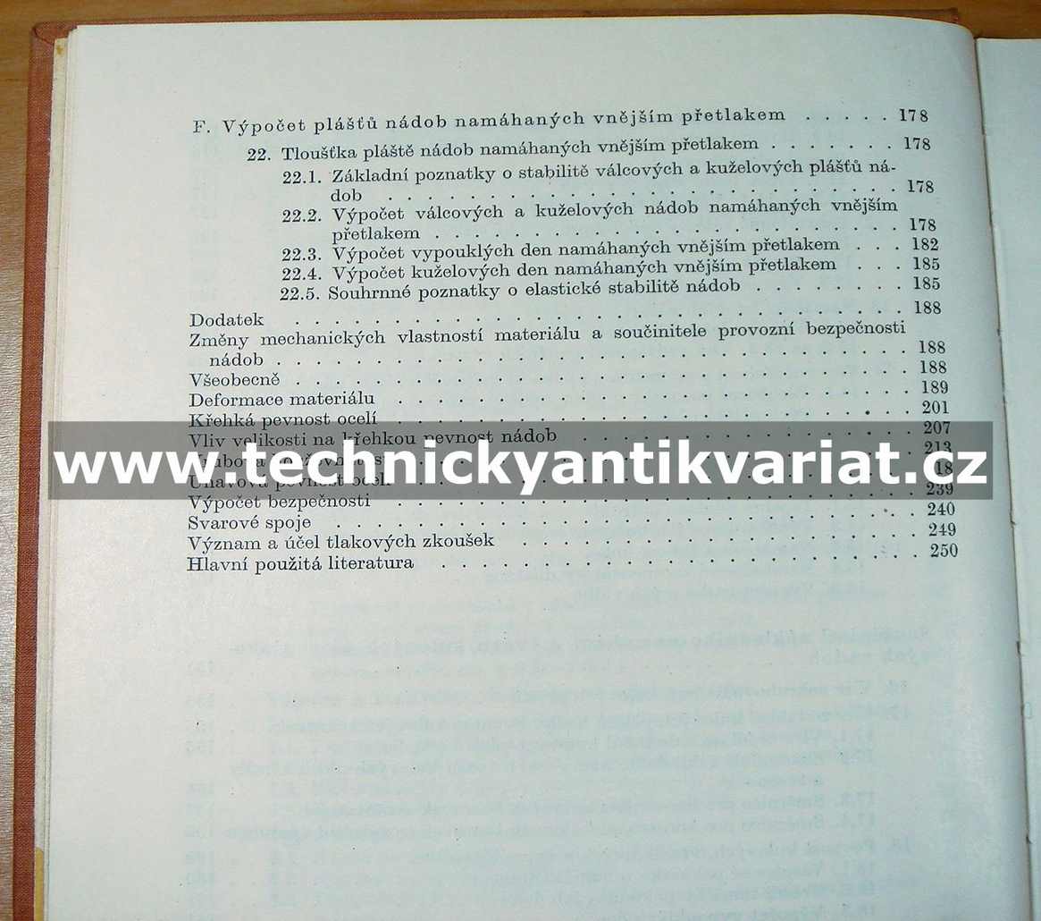 Výpočty pevnosti tlakových nádob - Jaroslav Němec (1962)
