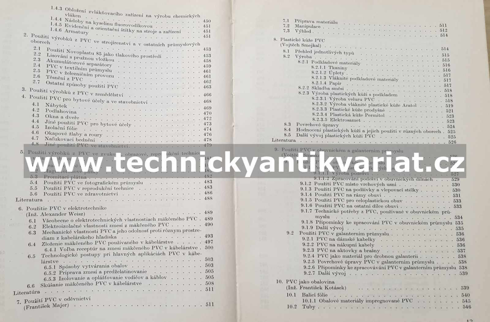 PVC výroba, zpracování a použití - Kubík, Gřunděl (1965)