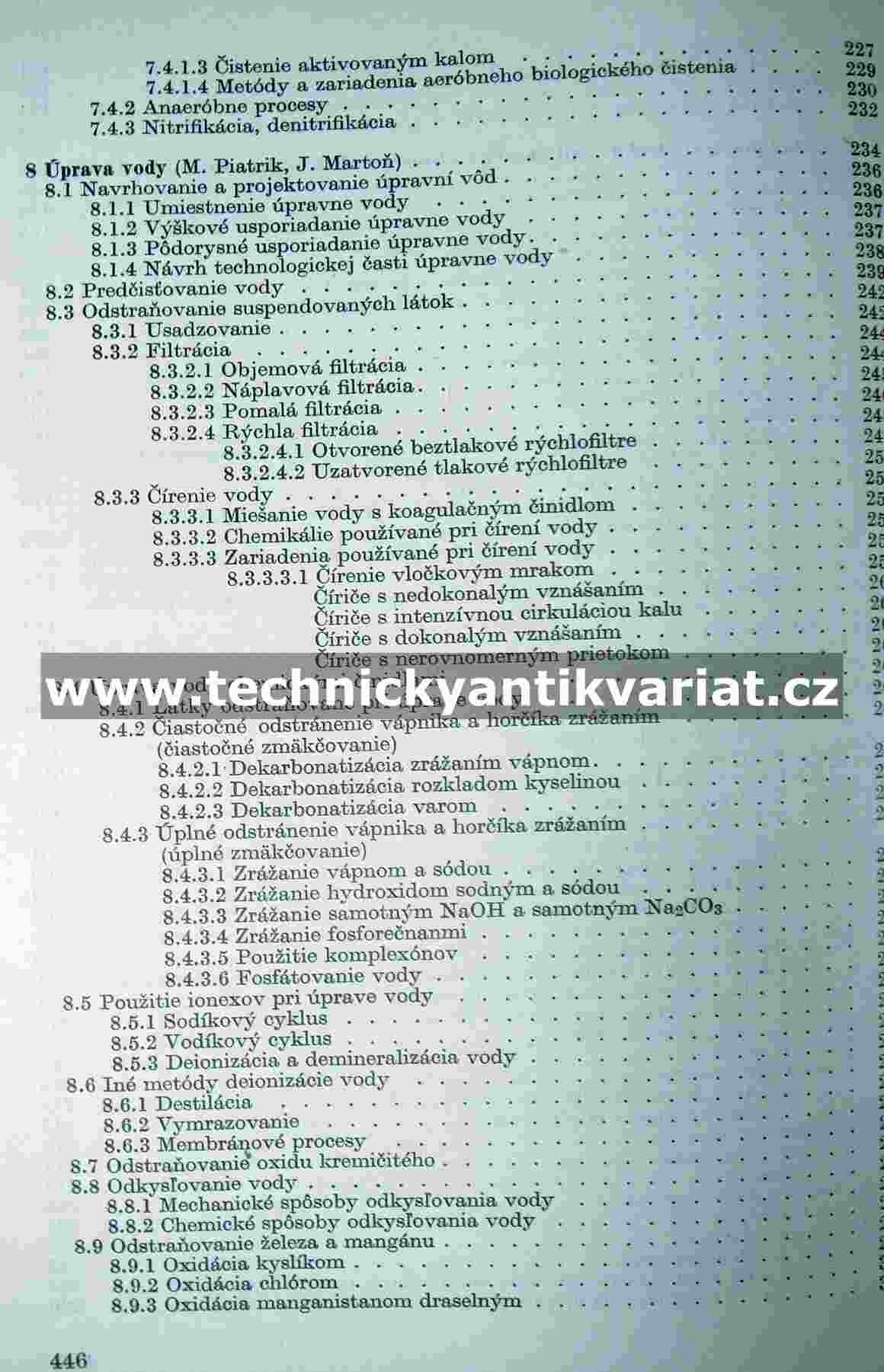 Získavanie úprava čistenie a ochrana vod - Martoň, Tolgyessy, Hyanek, Piatrik (1984)