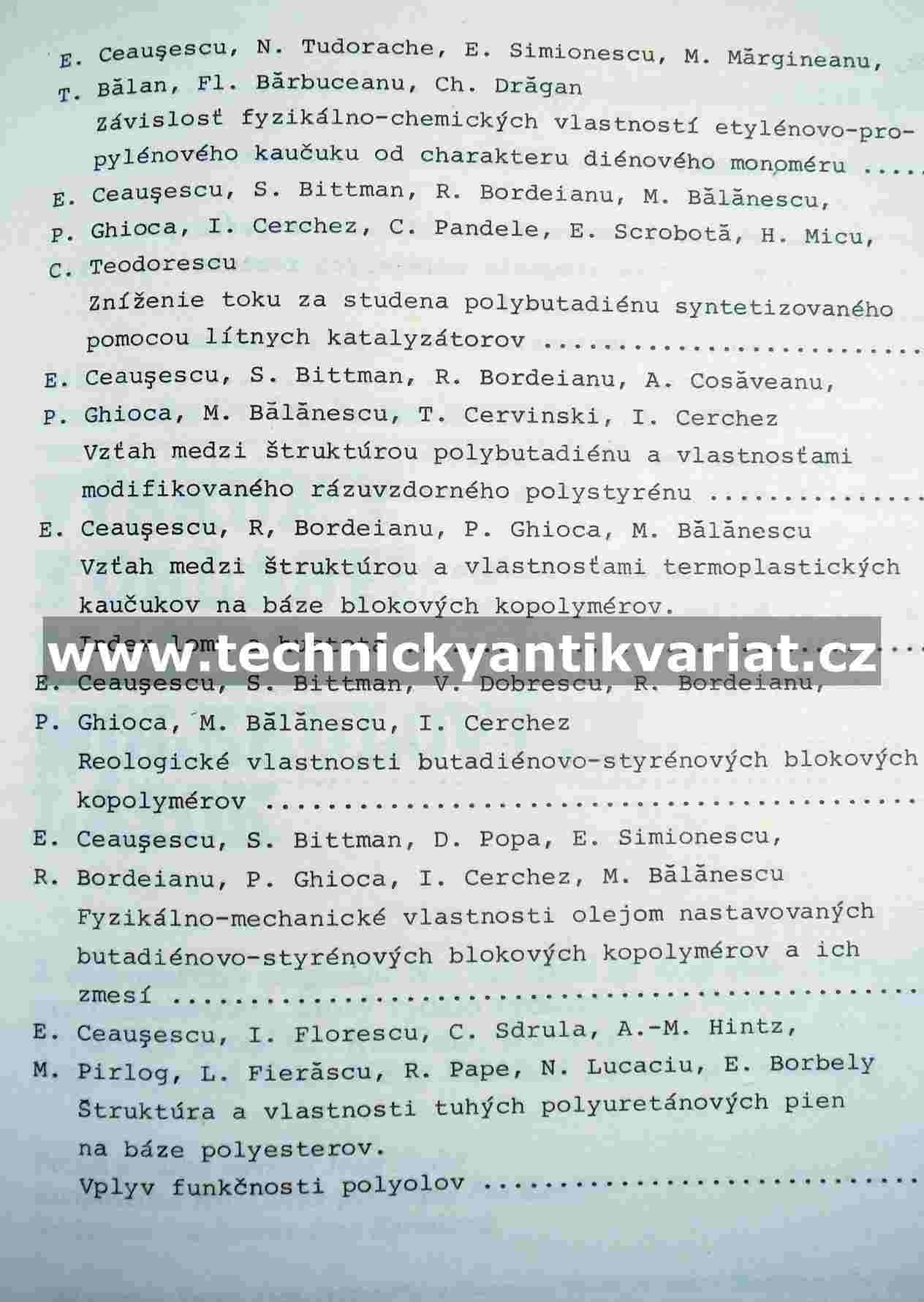 Výskumy z oblasti makromolekulových látok