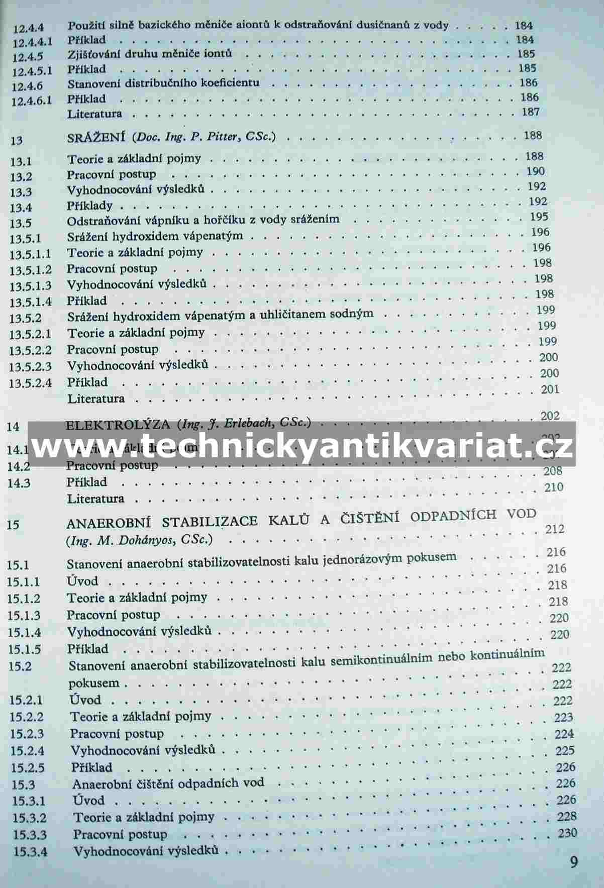 Laboratorní metody v technologii vody - Pitter, Tuček, Chudoba, Žáček (1983)