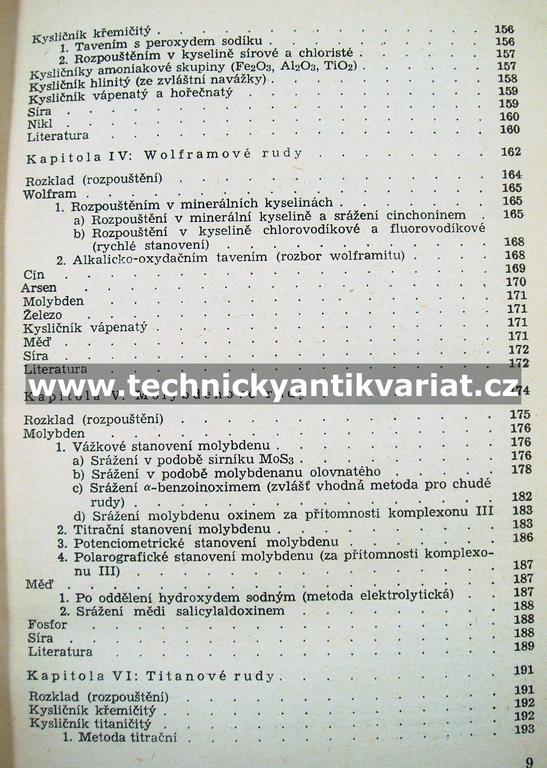Rozbor rud, strusek a žáruvzdorného materiálu