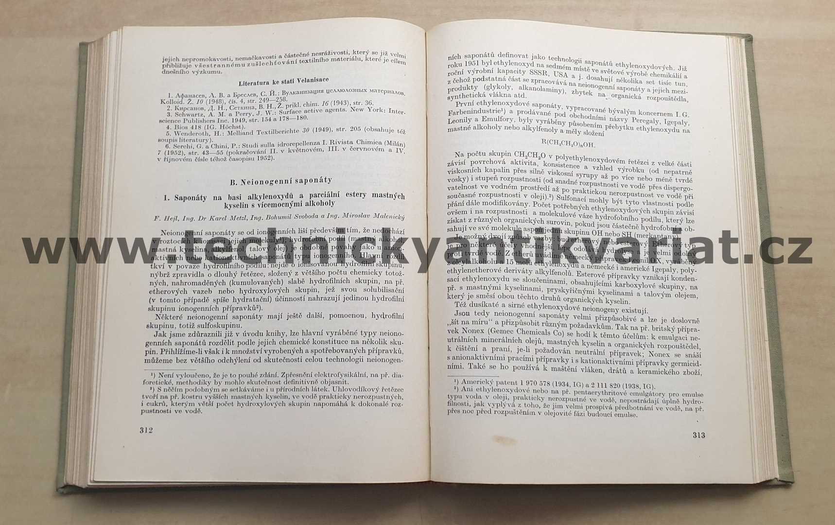 Technologie saponátů - K. Metzl, M. Maťas (1956)