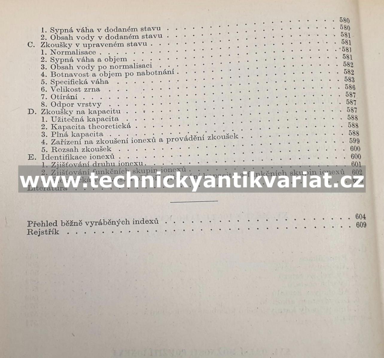 Měniče iontů, jejich vlastnosti a použití (1954)