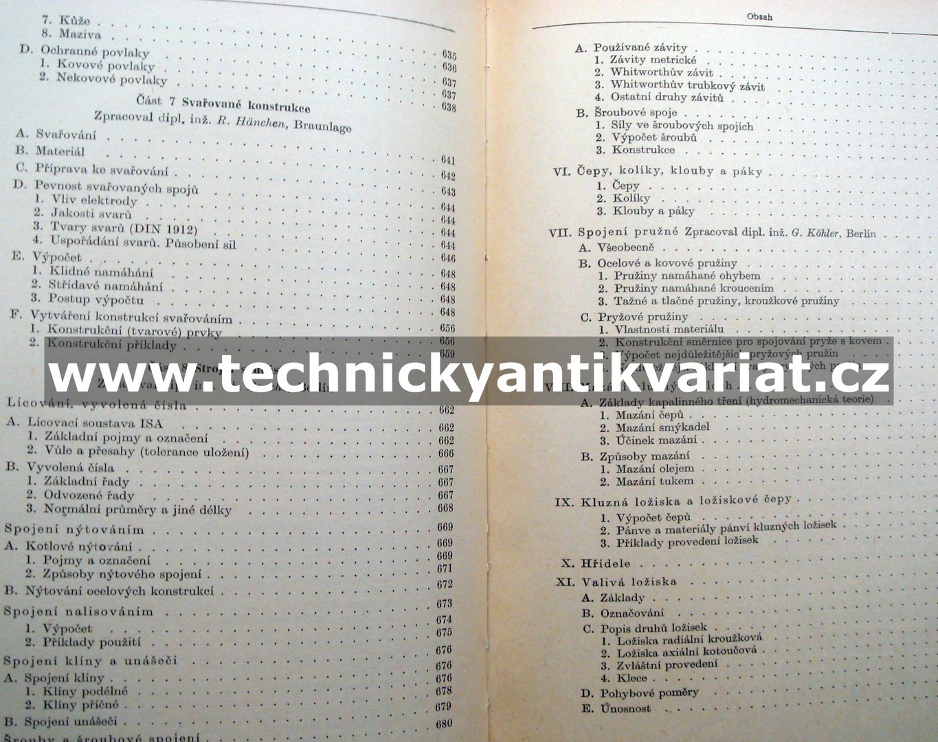 Inženýrská příručka pro stavbu strojů I. - Dubbel (1961)