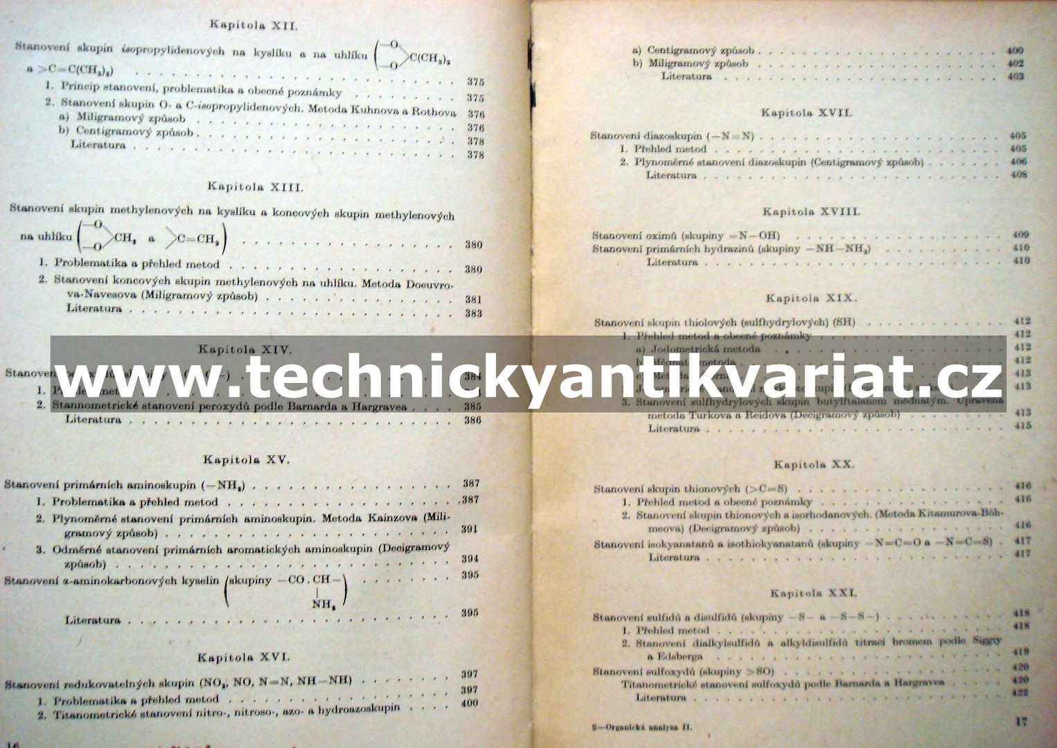Organická analysa II.