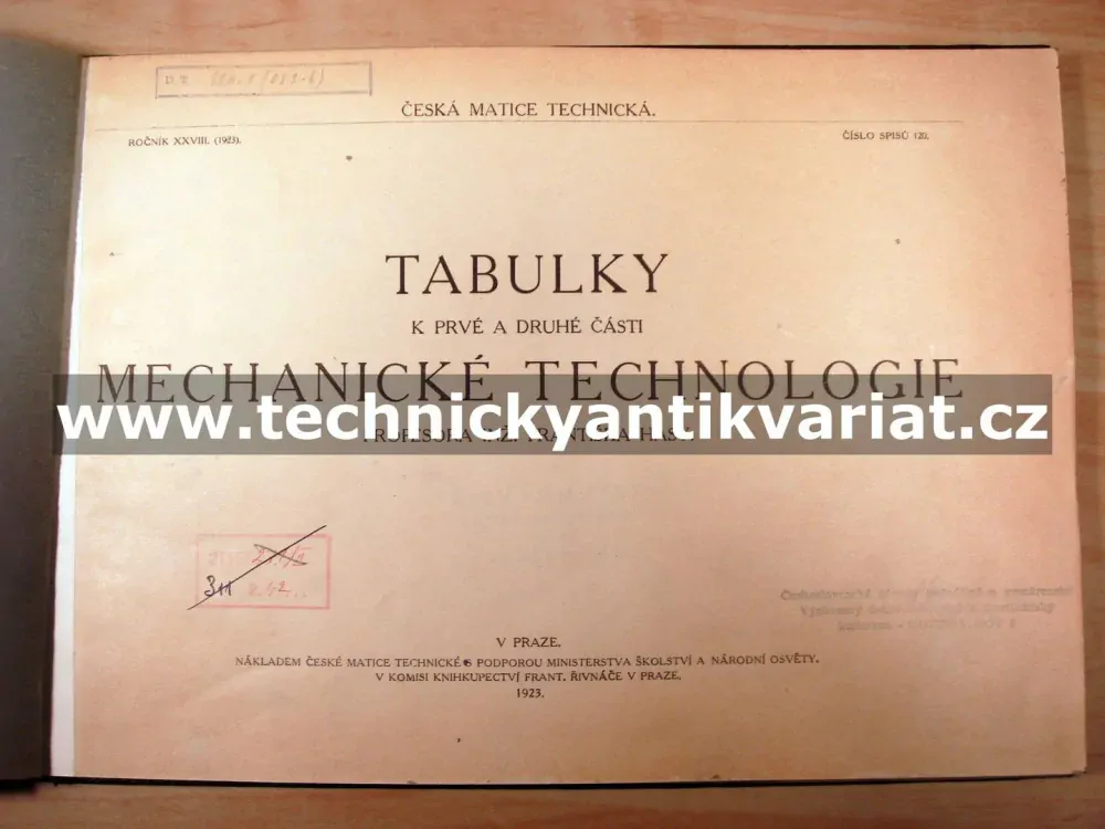 Mechanická technologie (1923)