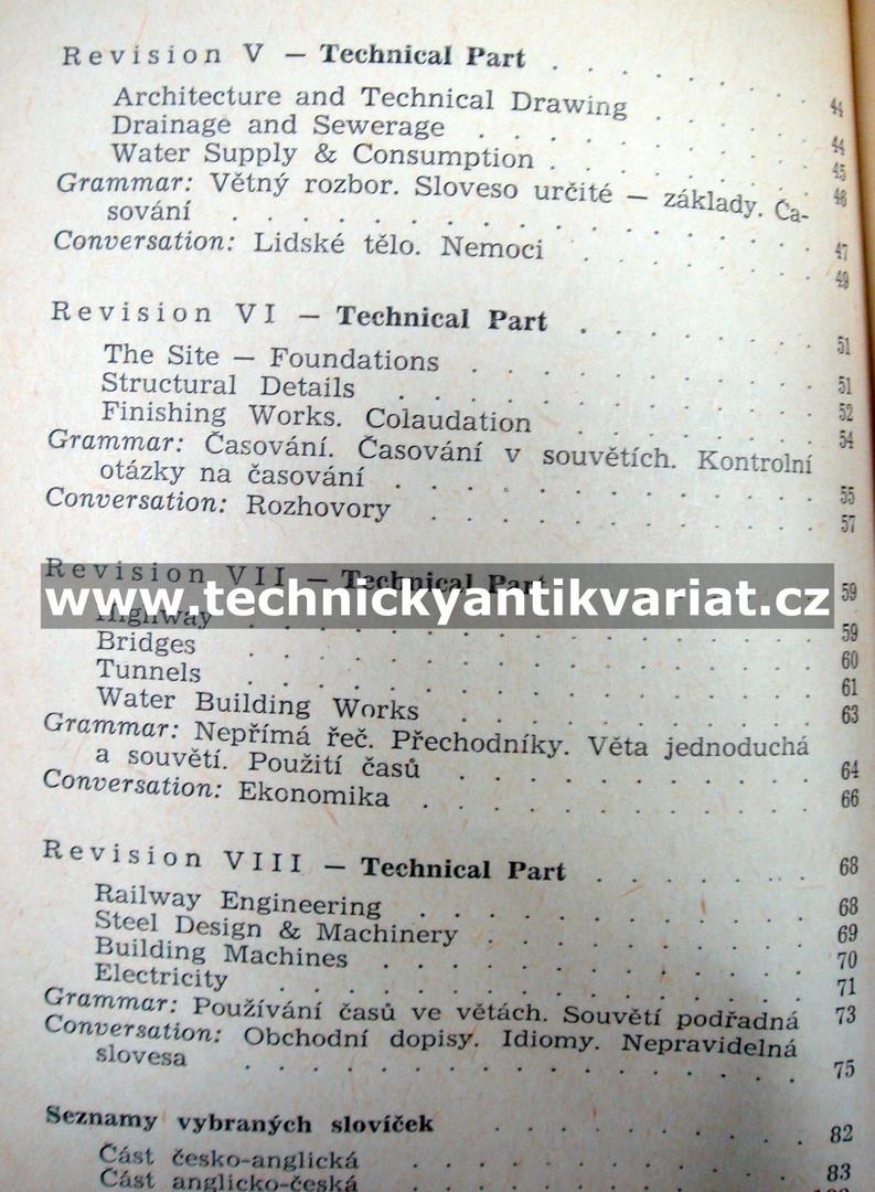 Základy technické angličtiny pro stavbaře I.,II.