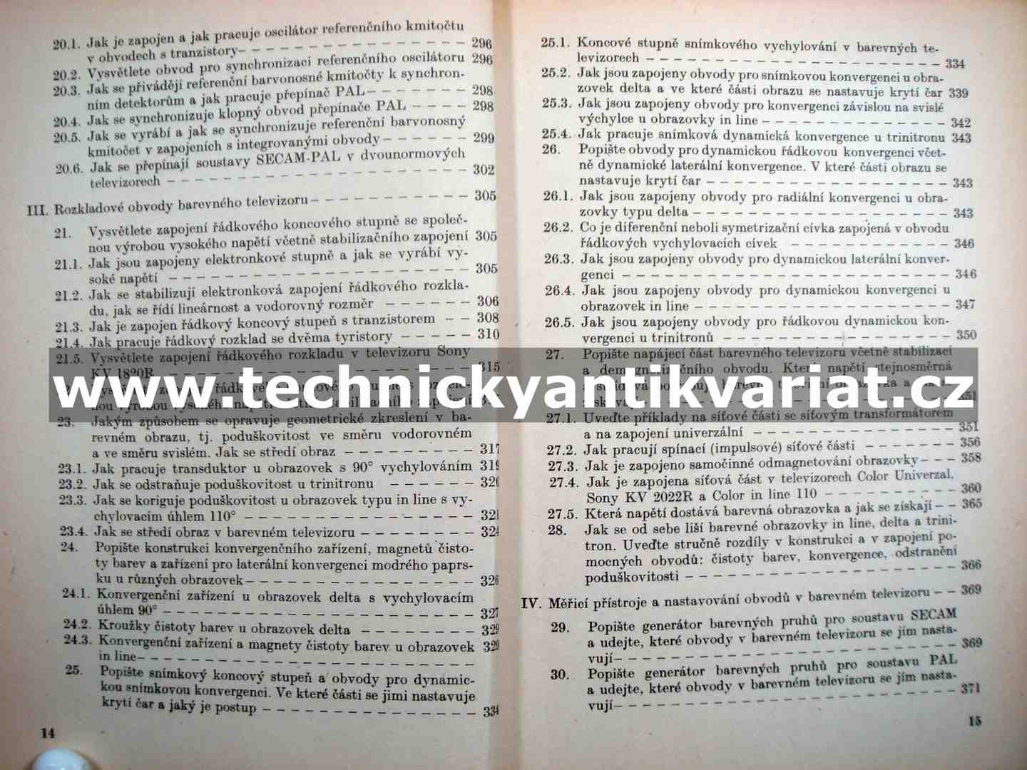 Příprava na kvalifikační zkoušky televizních mechaniků