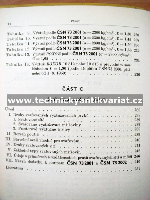 Železový beton II. tabulky pro výpočty průřezů - Klokner, Hruban (1960)