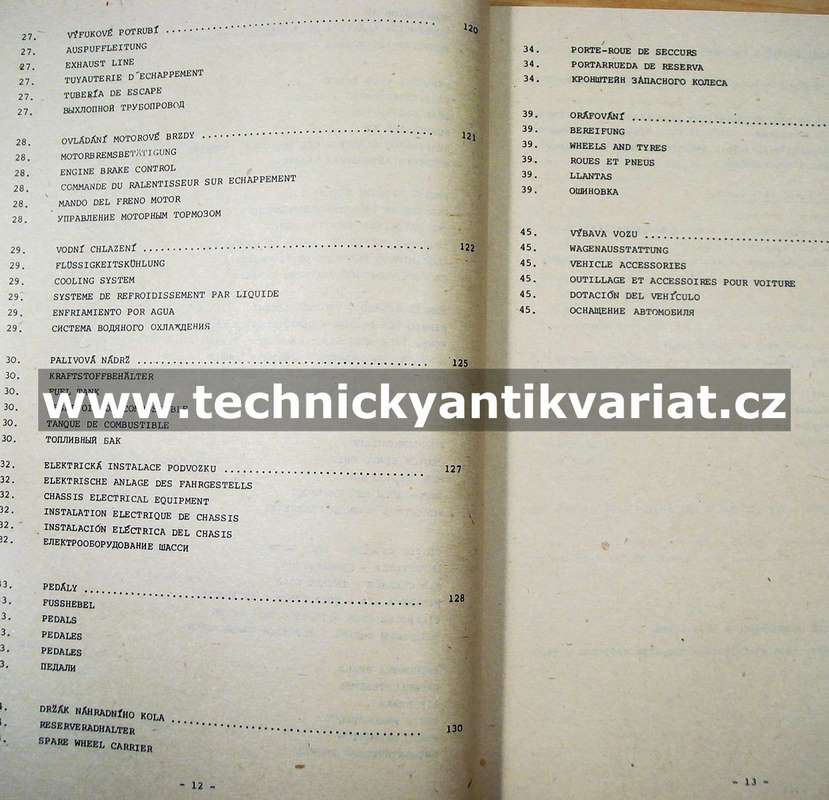 Liaz 101.860 - katalog náhradních dílů (1985)