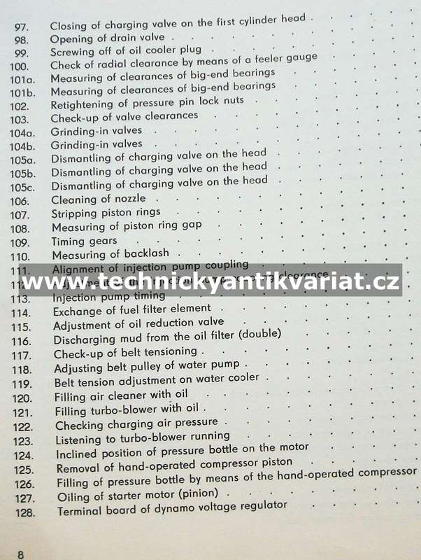 Škoda 160 naftový motor - Instruction for servicing (1971)