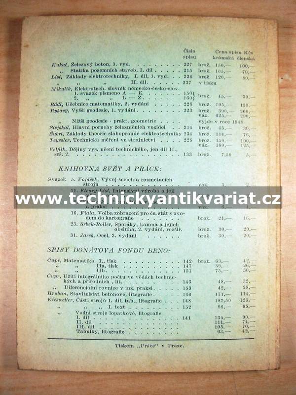 Železový beton II.výpočty (1947)
