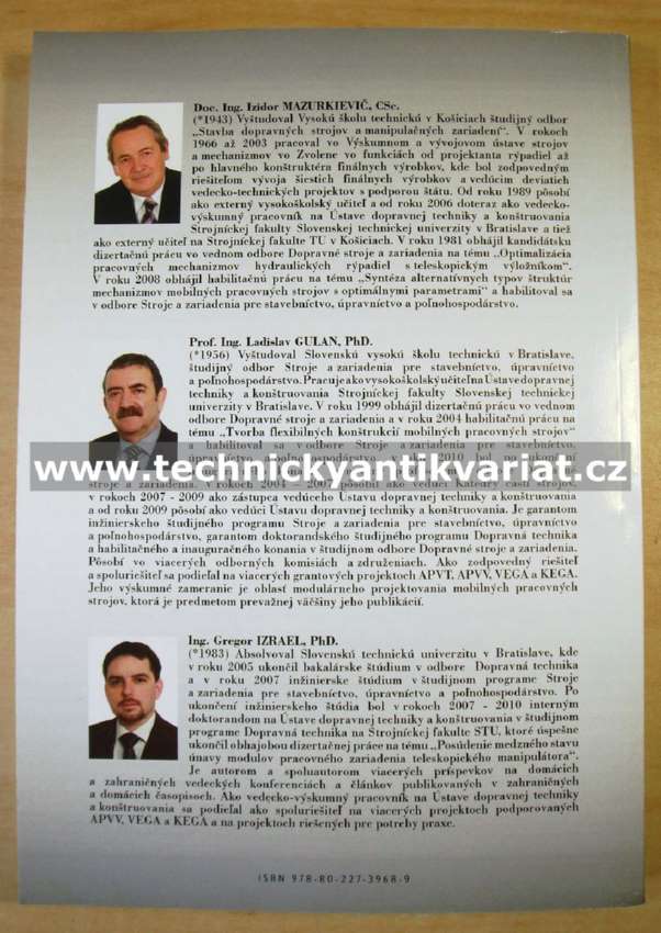 Mobilné pracovné stroje - Mazurkievič, Gulan, Izrael (2013)