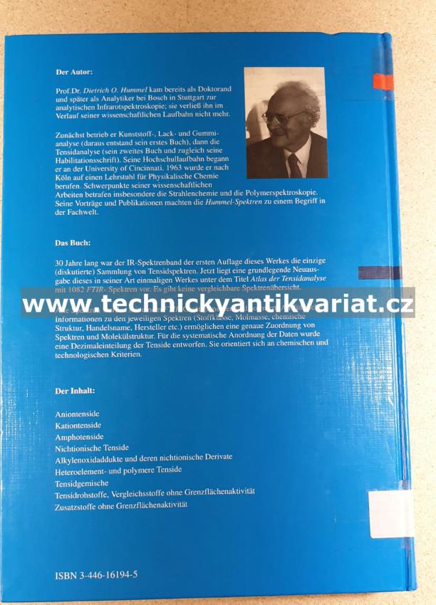 Atlas der Tensidanalyse - Dietrich O. Hummel (1996)