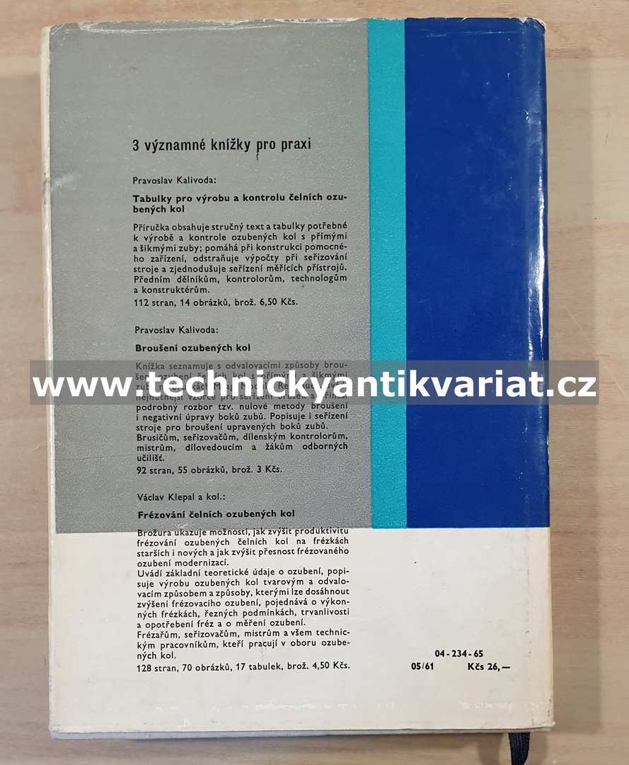 Konstrukce nástrojů pro výrobu čelních ozubených kol - Stanislav Švec (1965)