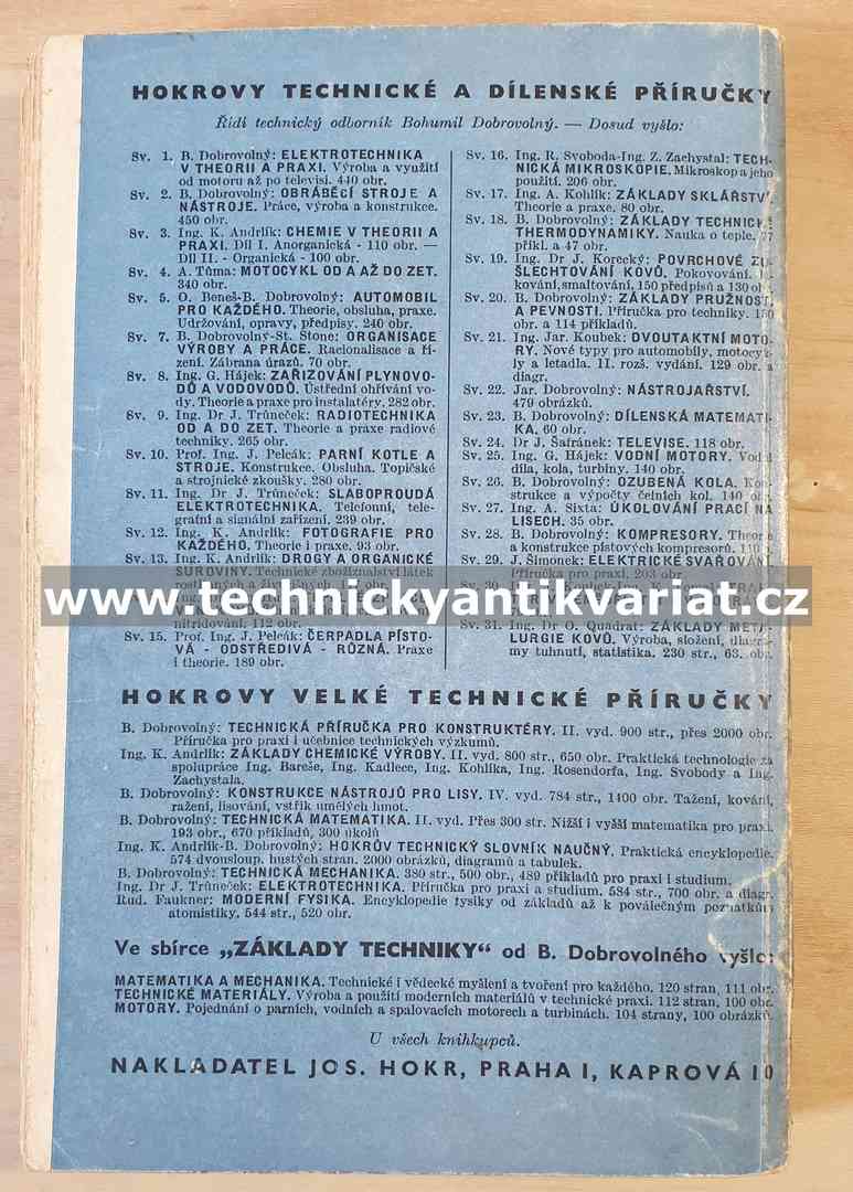 Obráběcí stroje a nástroje - Bohumil Dobrovolný (1947)