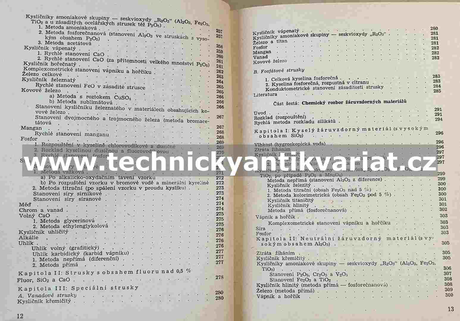 Rozbor rud, strusek a žáruvzdorného materiálu - Vilém Mayer (1956)