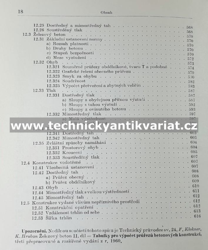 Železový beton I. - Klokner, Hruban (1959)