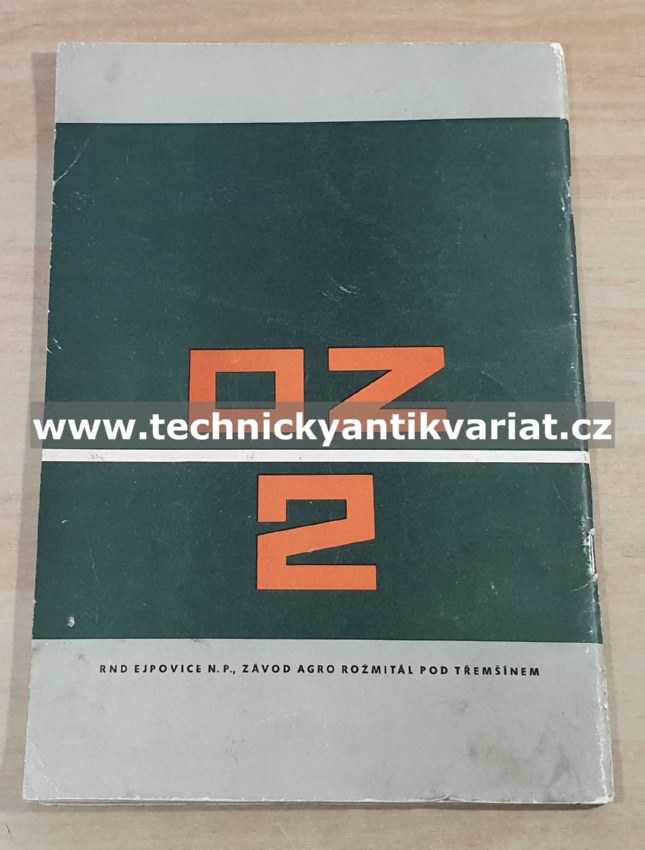 Obraceč zelené a zavadlé píce OZ2 - návod k obsluze, katalog dílů (1977)