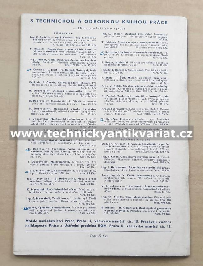 Řezné nástroje s tvrdými kovy - Dobrovolný, Vacek (1950)