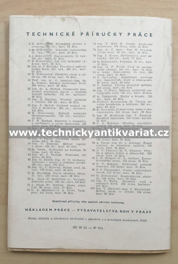 Stachovské nástroje - B. Dobrovolný (1952)
